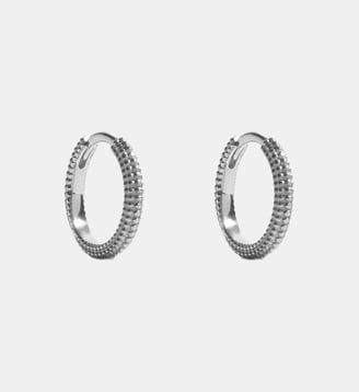 Boucles Anagramme millegrains - JEM - Blanc