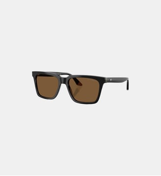 Lunettes de soleil Carré EA4260 - Emporio Armani - Noir et beige