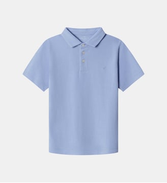 Polo Coupe Regular À Manches Courtes En Piqué Uni - Hackett London - Bleu