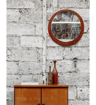 Miroir rond Igor N°161- Produit chiné - Debongout - Bois