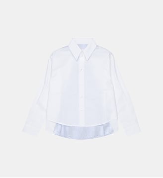 Chemise à rayures à manches longues - MM6 Maison Margiela - Blanc