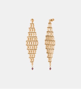 Boucles d'oreilles graphiques tiges percées   - Babylone - Satellite - Doré