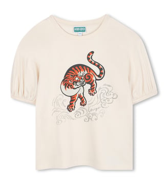 T-shirt à manches courtes - Kenzo Kids - Pale trench