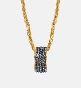 Collier   doré à l'or fin - Dalila - Satellite - Noir