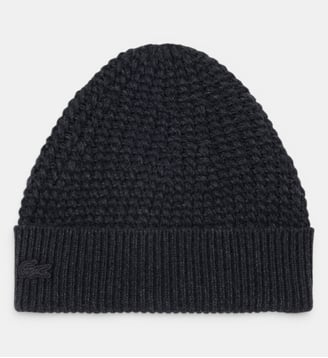 Bonnet texturé laine mélangée - Lacoste - Gris