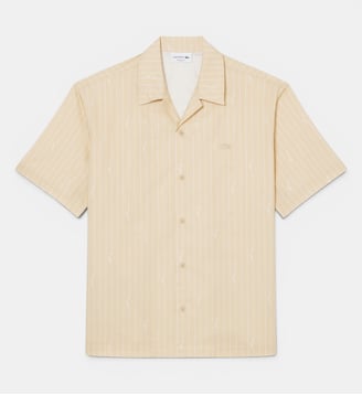 Chemise relaxed fit twill imprimé - Lacoste - Beige blanc