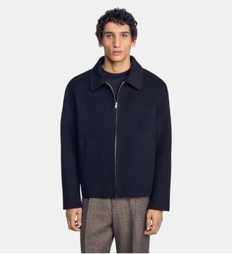 Blouson en laine à zip - Sandro - Noir