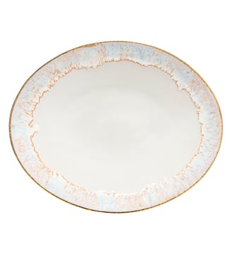 Plat Ovale Taormina - Costa Nova - Blanc et doré
