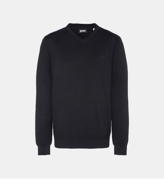 Pull col en V - Schott - Noir