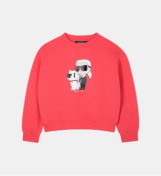 Sweat-shirt en double jersey - Karl Lagerfeld Kids - Geranium