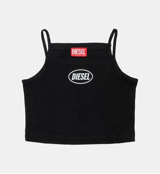 T-shirt sans manches avec logo - Diesel Kids - Noir