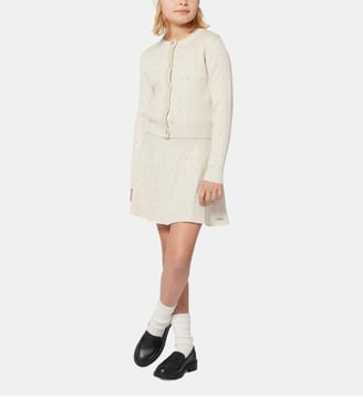Jupe courte plissée - Michael Kors Kids - Doré clair