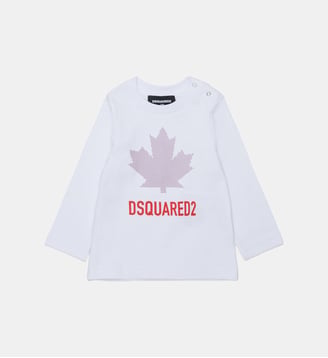 T-shirt à manches longues avec logo - Dsquared2 - Blanc