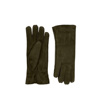 Gants Denise Femme Cuir Double Face - Agnelle - Kaki