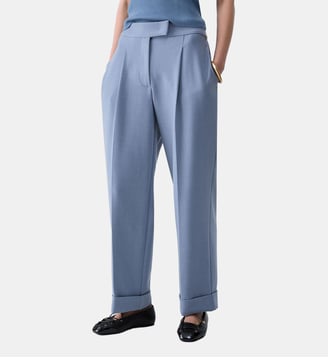 Pantalon Mélangé avec Revers - Liu Jo - Bleu clair