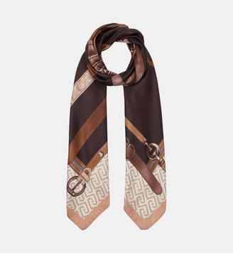 Foulard grand format avec imprimé - Liu Jo - Marron foncé