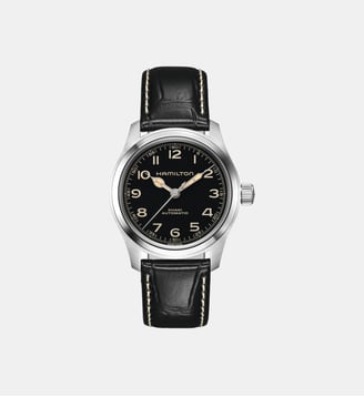 Montre automatique Khaki field Noir H70405730 - Hamilton - Argenté