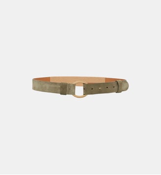 Ceinture en cuir velours - ODILE - Pablo - Kaki