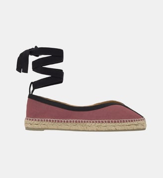Espadrilles plates à rubans KANU - Castaner - Bordeaux noir