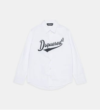 Chemise à manches longues avec logo - Dsquared2 - Blanc