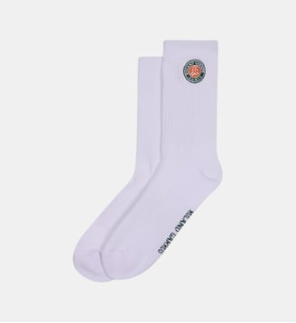Lot 2 paires de chaussettes hautes Logo - Roland-Garros - Blanc