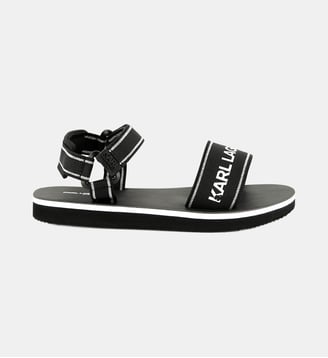 Sandales avec fermeture par bandes auto agrippante - Karl Lagerfeld Kids - Black