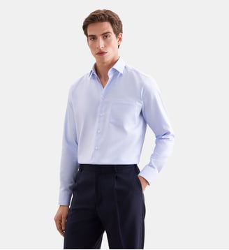 Chemise d'affaires 1/1 Comfort Col Kent - Seidensticker - Bleu