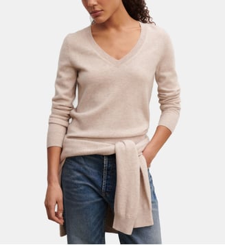 Pull droit en cachemire - Bompard - Beige clair