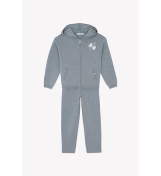 Ensemble de jogging -  moyen coton laine capuche - Tartine Et Chocolat - Gris clair