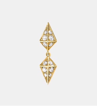 Boucle d'oreille Rockaway Diamants & Or Jaune - Statement - Or jaune
