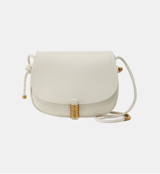 Grand sac à bandoulière en cuir noué - Pinko - Blanc