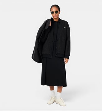 Cardigan maille bouillie oversize - Lacoste - Gris