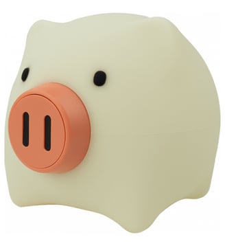 Veilleuse rechargeable Cochon - Mary's - Blanc