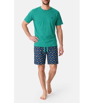 Pyjashort en jersey de coton léger - Gorille - Arthur - Marine