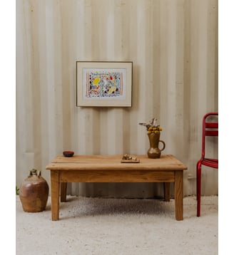 Table basse en bois Léonie N°969- Produit chiné - Debongout - Bois clair