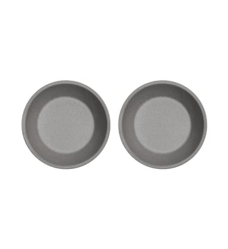 Assiette en terre cuite à décor rond - OYOY - Gris