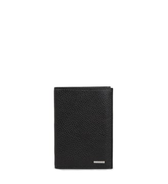 Portefeuille Gentlement 3 volets grand modèle en cuir - Lancaster - Noir