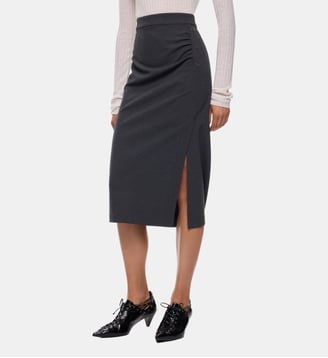 Jupe crayon en maille roma - Pinko - Gris corbeau