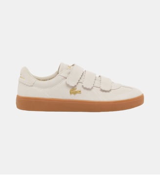Sneakers Baseshot Pro Strap femme en cuir - Lacoste - Beige et gum