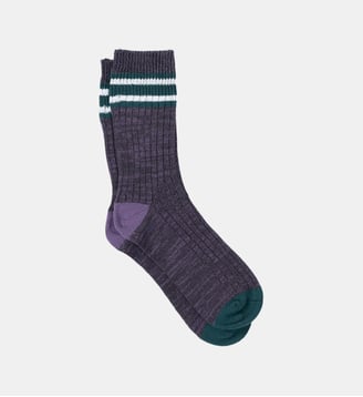 Chaussettes en coton épais club - Billybelt - Violet foncé et vert