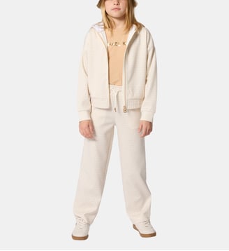 Sweat zippé à capuche - Michael Kors Kids - Riz