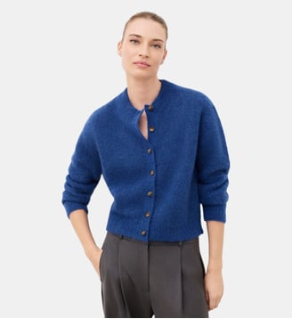 Gilet mdoriane - Motif uni - Caroll - Bleu roi
