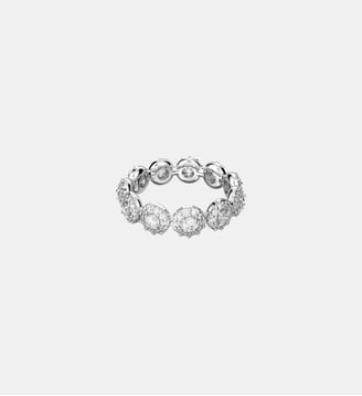 Bague Una Angelic, Métal rhodié - Swarovski - Blanc et argent