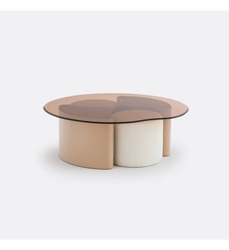 Table basse avec 2 poufs - La Redoute Interieurs - Ambre