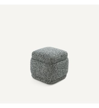 Pouf en tissu bouclette chiné AM.PM