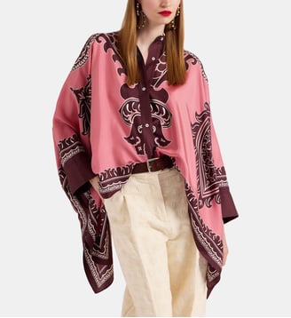 Chemise Foulard Shirt Oltrarno Placée Pink - La DoubleJ - Rose