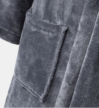 Peignoir en polaire - Desforges - Anthracite