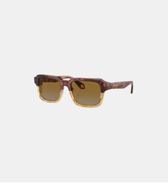 Lunettes de soleil Rectangulaire AR8194U - Giorgio Armani - Rouge havana et miel havana