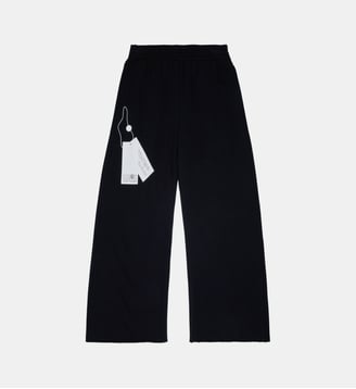 Pantalon en molleton avec logo - MM6 Maison Margiela - Noir