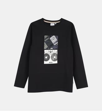 Tee-shirt manches longues - BOSS Kidswear - Black